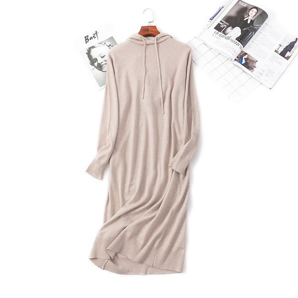 2021 new casual hooded maix dress women straight sweater autumn winter loose long thick female oversize girl knit wetm, Black;gray
2021 new casual hooded maix dress women straight sweater autumn winter loose long thick female oversize girl knit wetm, Black;gray