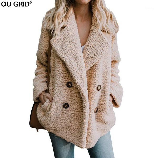 winter faux fur warm turn-down collar jacket coat women artificial wool double breasted with pockets outwear fashion coat1, Black;brown
winter faux fur warm turn-down collar jacket coat women artificial wool double breasted with pockets outwear fashion coat1, Black;brown