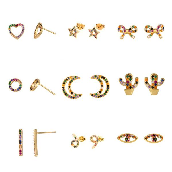 stud 22 types fashion heart bowkont female personality simple earrings color zircon women gifts trendy jewelry ,1 pair, Golden;silver
stud 22 types fashion heart bowkont female personality simple earrings color zircon women gifts trendy jewelry ,1 pair, Golden;silver