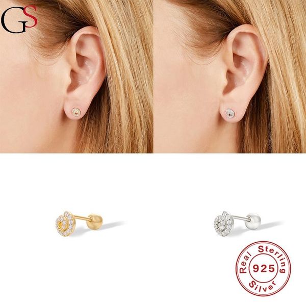 stud gs swirl-shape zircon piercing earrings for women 925 sterling silver fashion boucle oreille femme fine jewelry accessories, Golden;silver
stud gs swirl-shape zircon piercing earrings for women 925 sterling silver fashion boucle oreille femme fine jewelry accessories, Golden;silver