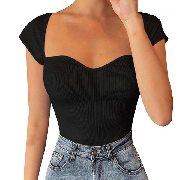 knitted low cut t-shirts urban street casual elegant women wild simple stretch slim tees black size1, White
knitted low cut t-shirts urban street casual elegant women wild simple stretch slim tees black size1, White