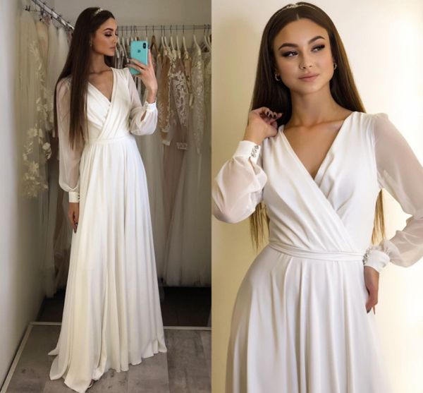 wedding dress v-neck 2021 long sleeve chiffon side slit floor length simple bridal gowns robe de mariee beach for women white vestidos
wedding dress v-neck 2021 long sleeve chiffon side slit floor length simple bridal gowns robe de mariee beach for women white vestidos