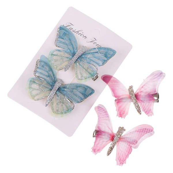 1pair butterfly hair clips girl beautiful colorful simulation butterfly sweet hair ornament headband hairpin accessories, Slivery;white
1pair butterfly hair clips girl beautiful colorful simulation butterfly sweet hair ornament headband hairpin accessories, Slivery;white