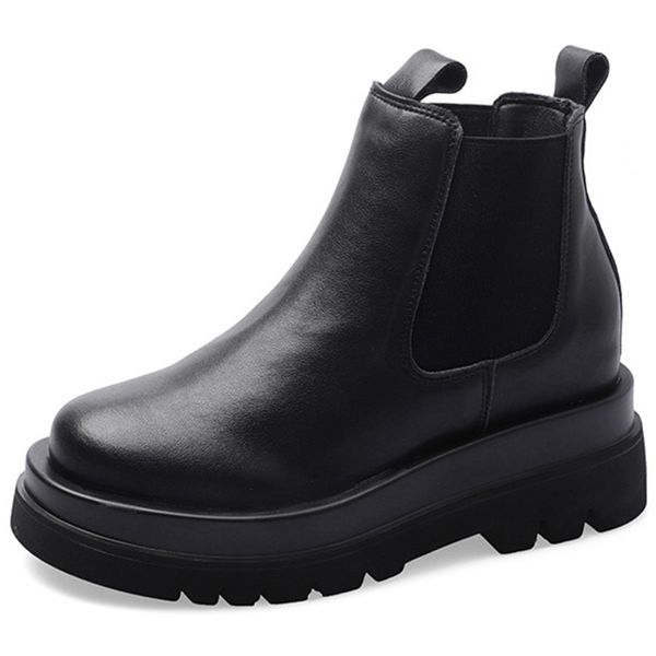 sorphio female brand women shoes solid elastic platform chunky heel boots women round toe chunky heel slip on ankle boots, Black
sorphio female brand women shoes solid elastic platform chunky heel boots women round toe chunky heel slip on ankle boots, Black