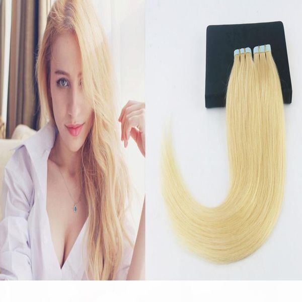 # 613 бразильская blonde color 100% tape в remy человеческих волос 14-24inchs кожи уток наращивание волос, Black
# 613 бразильская blonde color 100% tape в remy человеческих волос 14-24inchs кожи уток наращивание волос, Black