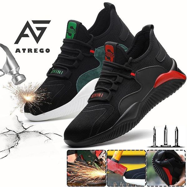 atrego men night reflective safety shoes steel toe mesh lightweight outdoor sneakers non-slip anti-puncture safety shoes, Black
atrego men night reflective safety shoes steel toe mesh lightweight outdoor sneakers non-slip anti-puncture safety shoes, Black