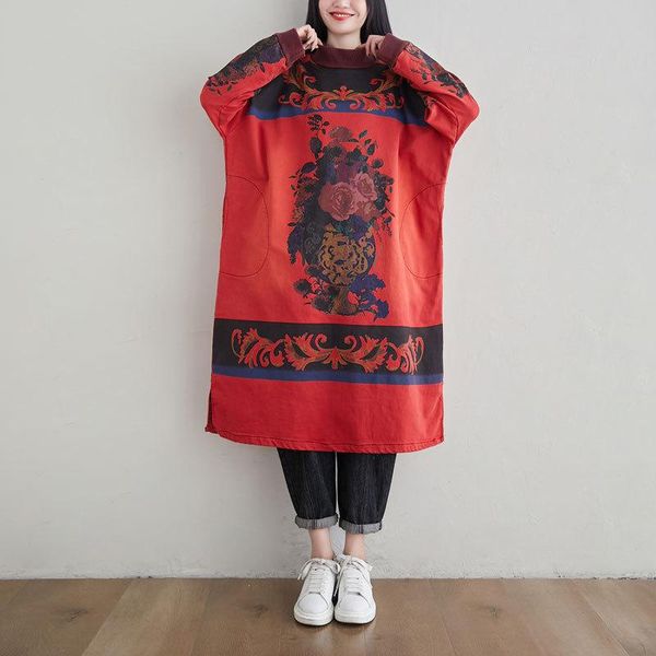 turtleneck dress women spring autumn knitted cowboy dresses vintage bat sleeve plus size chinese style printed baggy long dress, Black;gray
turtleneck dress women spring autumn knitted cowboy dresses vintage bat sleeve plus size chinese style printed baggy long dress, Black;gray
