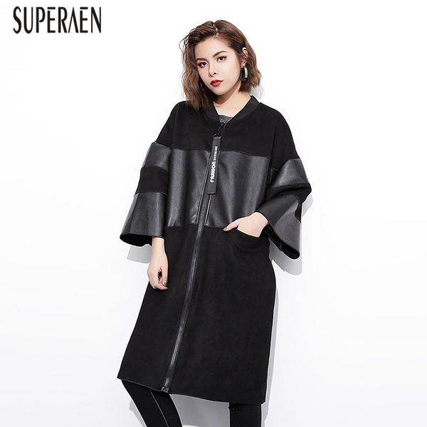 superaen europe trench coat for women pluz size velvet leather stitching autumn windbreaker female 2020 new women clothing, Tan;black
superaen europe trench coat for women pluz size velvet leather stitching autumn windbreaker female 2020 new women clothing, Tan;black