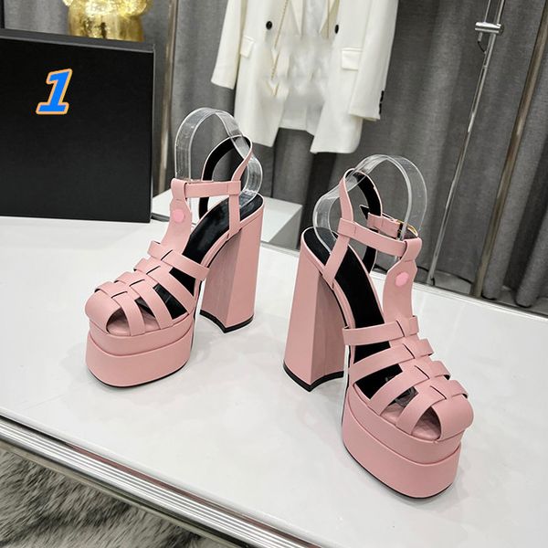 luxury waterproof platform thick heel sandals leather t-table design wedding party shoes size 34-42, Black
luxury waterproof platform thick heel sandals leather t-table design wedding party shoes size 34-42, Black