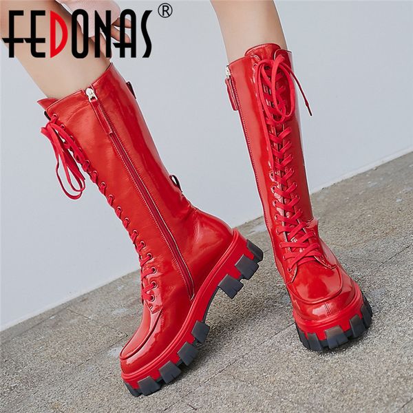 fedonas punk women genuine leather knee high female motorcycle night club shoes woman platform boots chunky heels q1104, Black
fedonas punk women genuine leather knee high female motorcycle night club shoes woman platform boots chunky heels q1104, Black