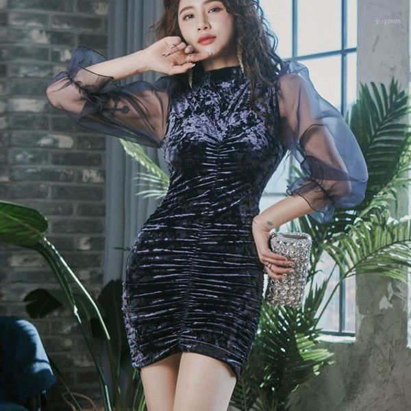 fashion women bodycon short dress elegant mesh sheer puff sleeve slim stretch ladies dresses party club velvet winter streetwear1, Black;gray
fashion women bodycon short dress elegant mesh sheer puff sleeve slim stretch ladies dresses party club velvet winter streetwear1, Black;gray