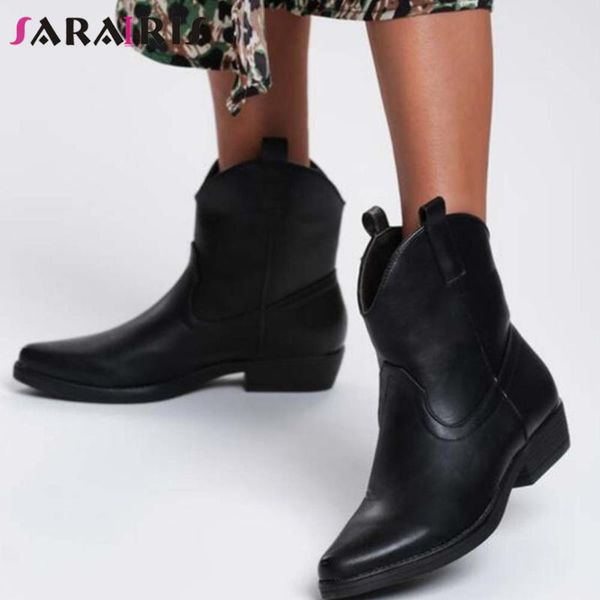 sarairis new ins women's 2020 autumn concise daily boots ankle boots women pointed toe chunky heels slip on shoes woman, Black
sarairis new ins women's 2020 autumn concise daily boots ankle boots women pointed toe chunky heels slip on shoes woman, Black