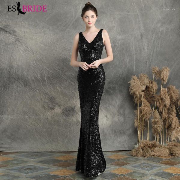 party dresses black mermaid evening long es3171 v-neck sleeveless sequins simple formal gowns lange jurk 20211, White;black
party dresses black mermaid evening long es3171 v-neck sleeveless sequins simple formal gowns lange jurk 20211, White;black