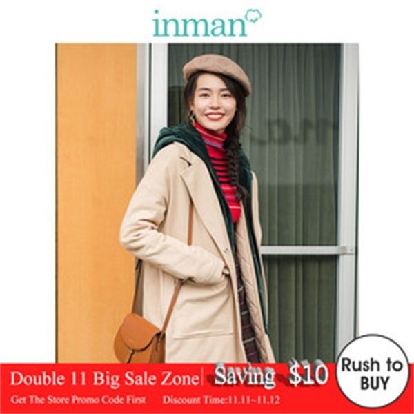 inman winter new arrival hooded turn down collar loose style fake two pieces cotton outerwear women long cotton coat 201031, Black
inman winter new arrival hooded turn down collar loose style fake two pieces cotton outerwear women long cotton coat 201031, Black