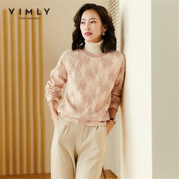 vimly casual sweatshirt for women winter new o neck knitted lace floral loose hoodies female pullover sudaderas f3023 201216, Black
vimly casual sweatshirt for women winter new o neck knitted lace floral loose hoodies female pullover sudaderas f3023 201216, Black