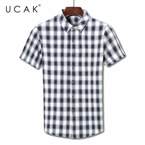ucak brand summer short sleeve shirt homme turn-down collar plaid shirts men clothes streetwear arrival clothing kg-968, White;black
ucak brand summer short sleeve shirt homme turn-down collar plaid shirts men clothes streetwear arrival clothing kg-968, White;black