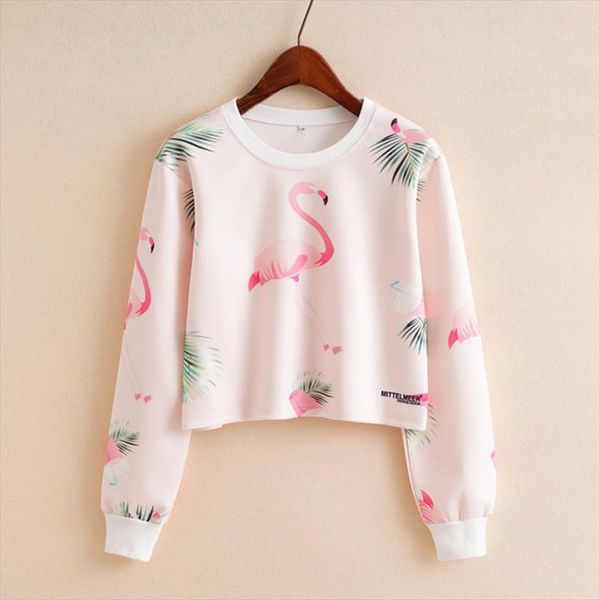 women hoodies sweatshirts girls long sleeve pink kawaii flamingo printed crop short blouse pullover hoodie sweatshirt, Black
women hoodies sweatshirts girls long sleeve pink kawaii flamingo printed crop short blouse pullover hoodie sweatshirt, Black