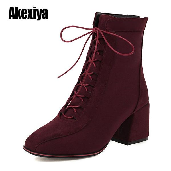 boots women chunky platform ankle high heel casual shoes lace up autumn winter square toe ladies w023, Black
boots women chunky platform ankle high heel casual shoes lace up autumn winter square toe ladies w023, Black