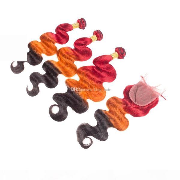 brazilian three tone body wave human hair 3bundles with closure 4x4 red orange black hair weaves with closure
brazilian three tone body wave human hair 3bundles with closure 4x4 red orange black hair weaves with closure
