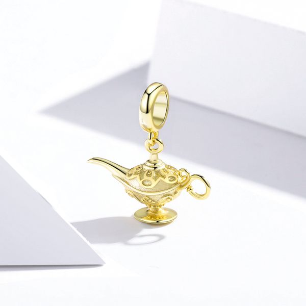 new jewelry beaded strands real gold-plated wishing lamp diy pendant french magic teapot s925 silver beads, Black
new jewelry beaded strands real gold-plated wishing lamp diy pendant french magic teapot s925 silver beads, Black
