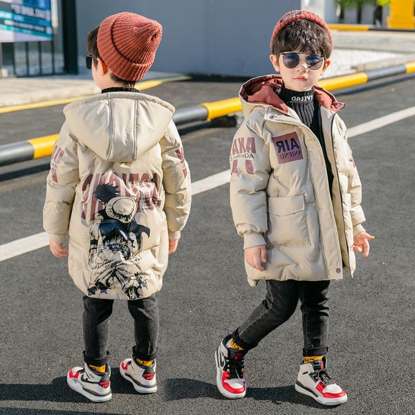 mwinter coat thickened 2020 new boys' down medium and long style warm cotton padded jacket fashion, Blue;gray
mwinter coat thickened 2020 new boys' down medium and long style warm cotton padded jacket fashion, Blue;gray