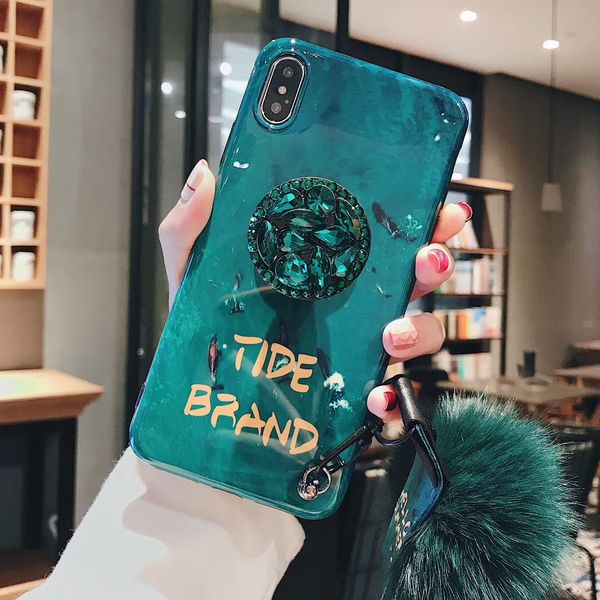 for 6p 7p 7ps x xs xsmax iphone case green phone case designer luxury phone case with plush pendant
for 6p 7p 7ps x xs xsmax iphone case green phone case designer luxury phone case with plush pendant