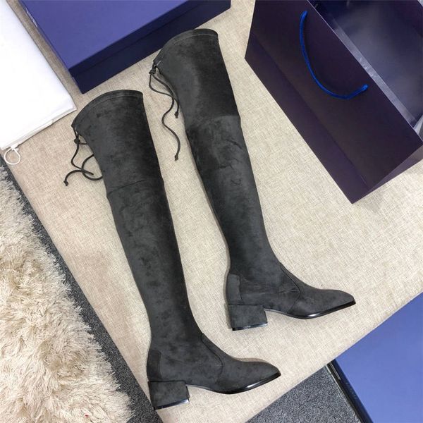 women classic designer over the knee boots womens winter gray suede high boots size europe 34-42, Black
women classic designer over the knee boots womens winter gray suede high boots size europe 34-42, Black