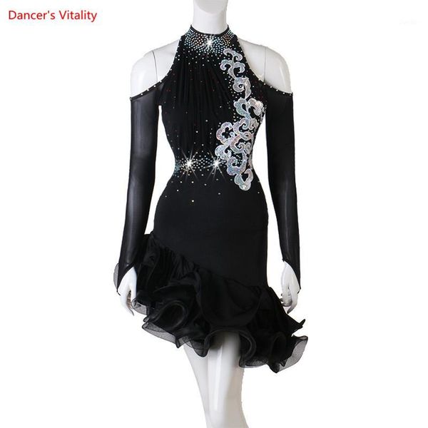 new latin dance dress women girls black long sleeves latin dance costumes for women diamond dresses for girls competition1, Black;red
new latin dance dress women girls black long sleeves latin dance costumes for women diamond dresses for girls competition1, Black;red