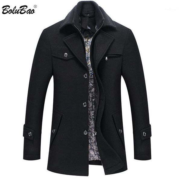 men's wool & blends bolubao winter brand men blend coats men's slim wild overcoat solid casual coat male1, Black
men's wool & blends bolubao winter brand men blend coats men's slim wild overcoat solid casual coat male1, Black
