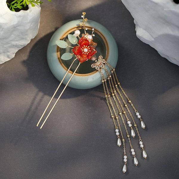 vintage handmade hair pin faux pearl tassel red color crystal hair stick women flower shape tassels clip jewelry vl1, Golden;silver
vintage handmade hair pin faux pearl tassel red color crystal hair stick women flower shape tassels clip jewelry vl1, Golden;silver