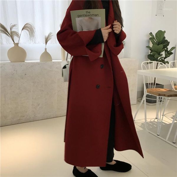 2020 new good quality hand-stitched woolen coat autumn and winter long double-sided cashmere coat retro double-breasted jacket1, Black
2020 new good quality hand-stitched woolen coat autumn and winter long double-sided cashmere coat retro double-breasted jacket1, Black