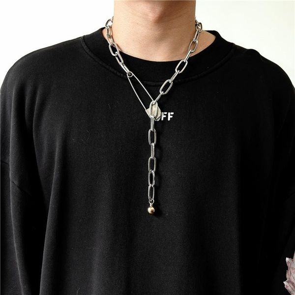 chains fashion metal series advanced cool wind geometry bamboo knot y-shaped two-color necklace, Silver
chains fashion metal series advanced cool wind geometry bamboo knot y-shaped two-color necklace, Silver