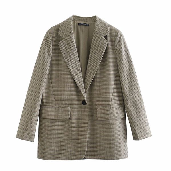 2021 new fashion spring autumn women plaid jackets work office lady suit slim a buckle business female coat, Black;brown
2021 new fashion spring autumn women plaid jackets work office lady suit slim a buckle business female coat, Black;brown