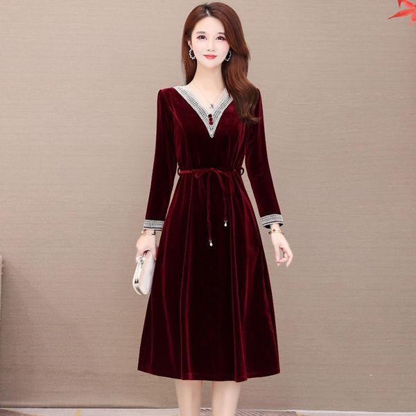 velvet 2020 autumn new fashion temperament high end celebrity lady mother dress knee length dress synvy, Black;gray
velvet 2020 autumn new fashion temperament high end celebrity lady mother dress knee length dress synvy, Black;gray
