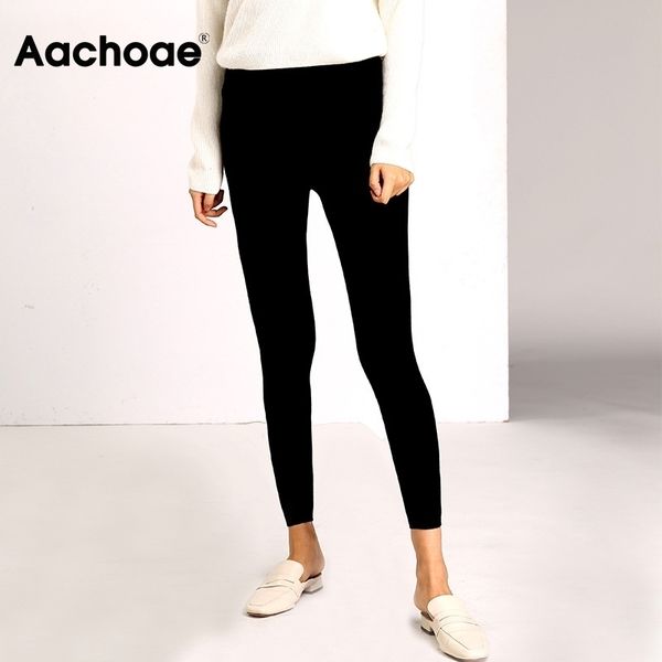 aachoae autumn winter women leggings solid casual slim pants trousers high waist sportwear ladies ankle length leggings 201203, Black
aachoae autumn winter women leggings solid casual slim pants trousers high waist sportwear ladies ankle length leggings 201203, Black