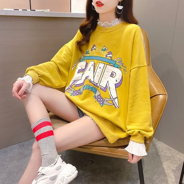 zkj3c 2020 sweater new women's korean style ins trendy autumn two-piece elegant printed round neck loose sweater fake size large women, Black
zkj3c 2020 sweater new women's korean style ins trendy autumn two-piece elegant printed round neck loose sweater fake size large women, Black