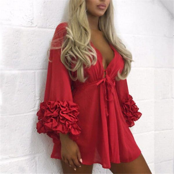 women long puff sleeve cover up summer dress women beach dress swimwear mesh sundress tunic robe, Black;gray
women long puff sleeve cover up summer dress women beach dress swimwear mesh sundress tunic robe, Black;gray