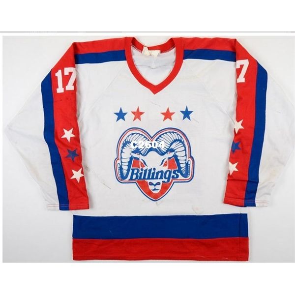 men 1981-82 rene lemire billings bighorns game worn jersey - final franchise season hockey jersey or custom any name or number retro jersey, Black
men 1981-82 rene lemire billings bighorns game worn jersey - final franchise season hockey jersey or custom any name or number retro jersey, Black