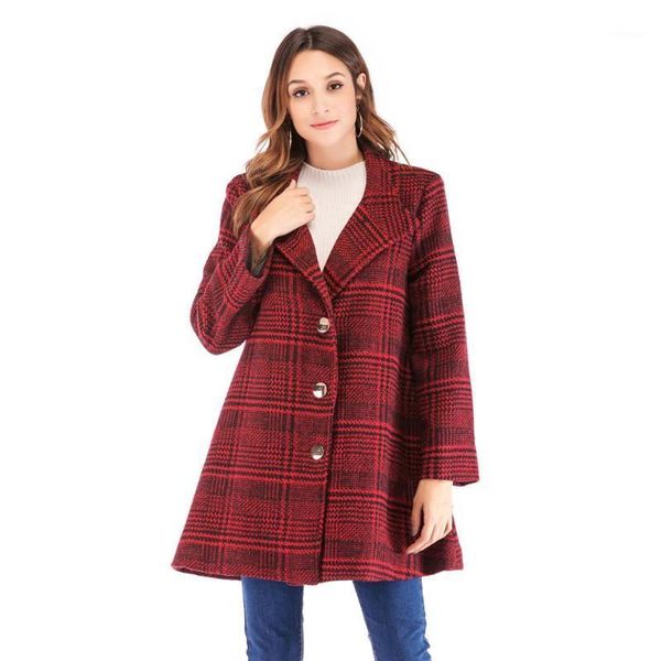 savabien winter women plaid wool blend casual work coats 2020 fashion a line single breasted tweed ladies coat jackets outerwear1, Black
savabien winter women plaid wool blend casual work coats 2020 fashion a line single breasted tweed ladies coat jackets outerwear1, Black