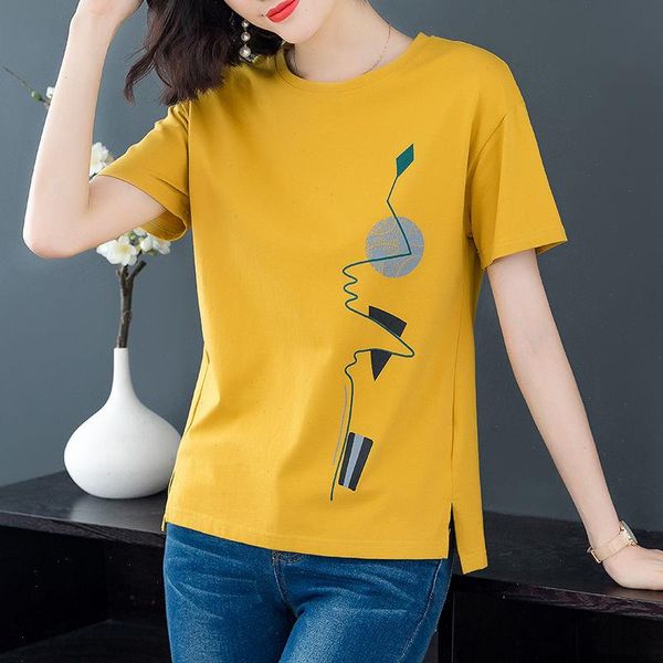woman tshirts cotton t shirt short sleeve t-shirt womens summer loose plus size print mujer camisetas, White
woman tshirts cotton t shirt short sleeve t-shirt womens summer loose plus size print mujer camisetas, White