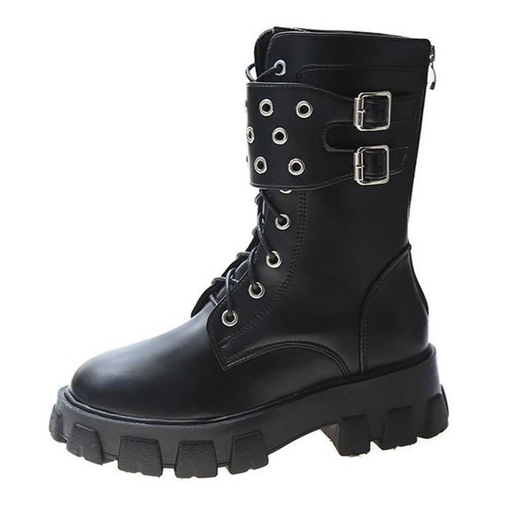 lyxlyh chunky heels women boots fashion round toe rivets ankle martns buckle lace-up boots cross-tied shoes woman boats, Black
lyxlyh chunky heels women boots fashion round toe rivets ankle martns buckle lace-up boots cross-tied shoes woman boats, Black