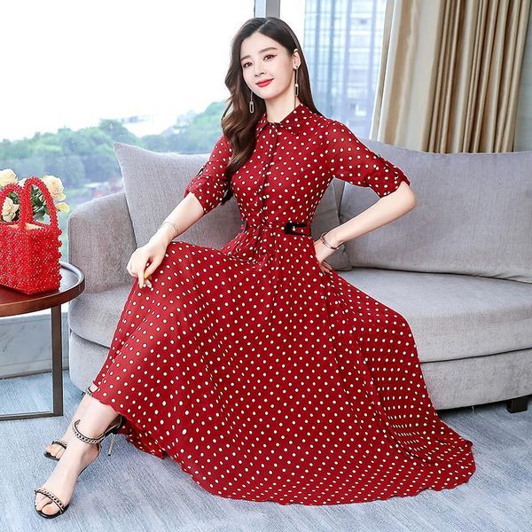 2021 autumnnew arrival elegant dots printed turn down collar woman chiffon long dress drop shipping, Black;gray
2021 autumnnew arrival elegant dots printed turn down collar woman chiffon long dress drop shipping, Black;gray