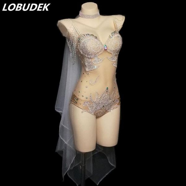 stage wear silver rhinestones pearl transparent nude sling bodysuit singer dance team dj show costume nightclub bar leotard, Black;red
stage wear silver rhinestones pearl transparent nude sling bodysuit singer dance team dj show costume nightclub bar leotard, Black;red
