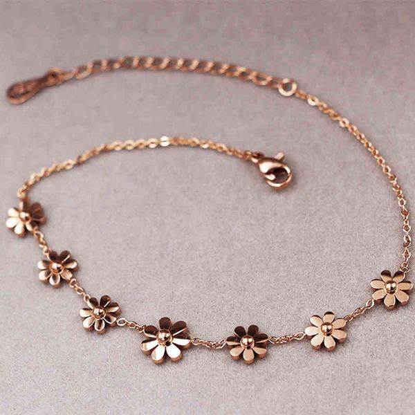 new titanium steel brand jewelry 7 daisy anklets for women rose gold color fashion prevent allergy summer, Red;blue
new titanium steel brand jewelry 7 daisy anklets for women rose gold color fashion prevent allergy summer, Red;blue