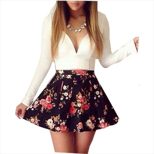 women summer dresses v-neck long sleeve floral print patchwork mini dress promotions vestidos dropshipping kf812, Black;gray
women summer dresses v-neck long sleeve floral print patchwork mini dress promotions vestidos dropshipping kf812, Black;gray
