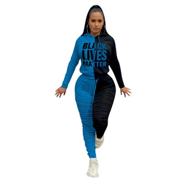black lives matter women tracksuits fashion long sleeve hooded sweater shirring trousers suits designer female sports casual thicken sets, Gray
black lives matter women tracksuits fashion long sleeve hooded sweater shirring trousers suits designer female sports casual thicken sets, Gray