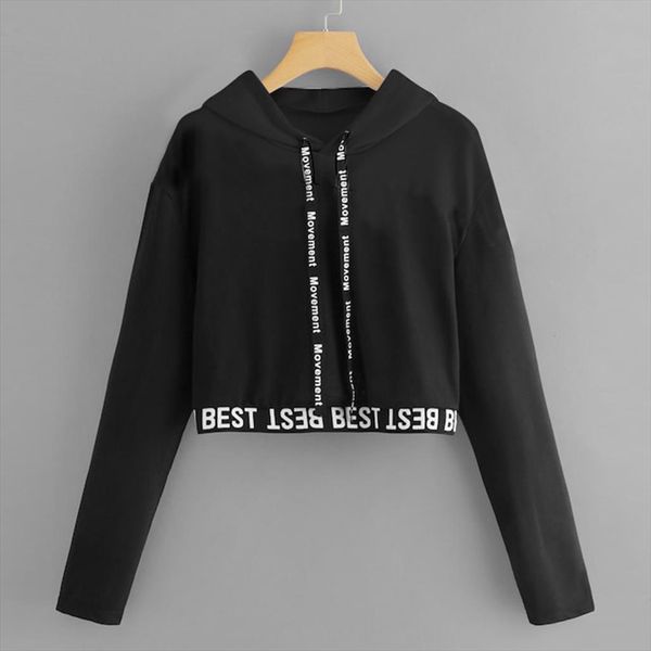 oversized gothic women hoodies women print sweatshirt korean style streetwear cropped hoodie clothes autumn 2020 moleton, Black 
oversized gothic women hoodies women print sweatshirt korean style streetwear cropped hoodie clothes autumn 2020 moleton, Black
