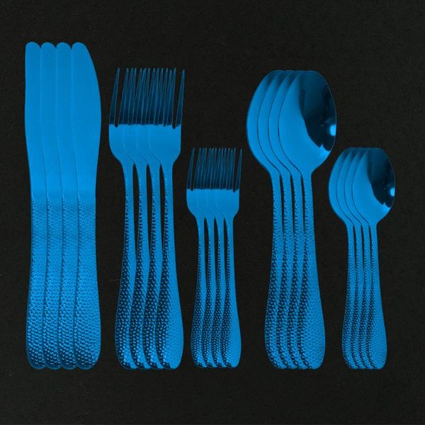 wstern blue cutlery set 304 stainless steel 20pcs dinnerware set gold tableware kitchen silverware mirror colorful flatware
wstern blue cutlery set 304 stainless steel 20pcs dinnerware set gold tableware kitchen silverware mirror colorful flatware