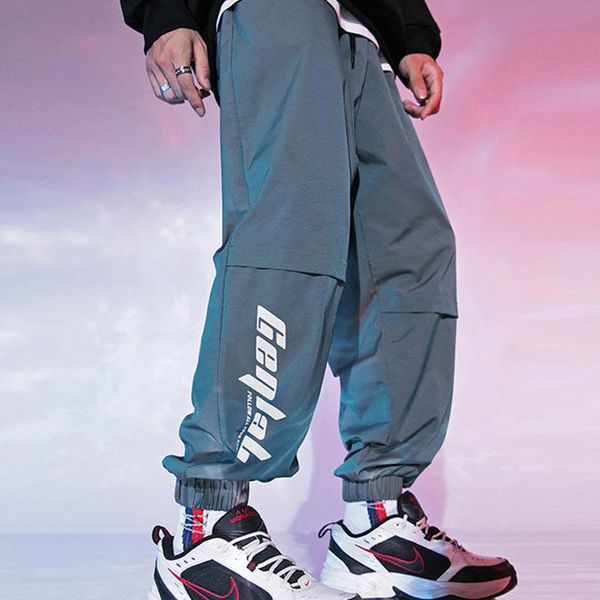 men's pants letter print casual colorful gradient shiny reflective harem hip hop cargo pencil sport streetwear trousers, Black
men's pants letter print casual colorful gradient shiny reflective harem hip hop cargo pencil sport streetwear trousers, Black