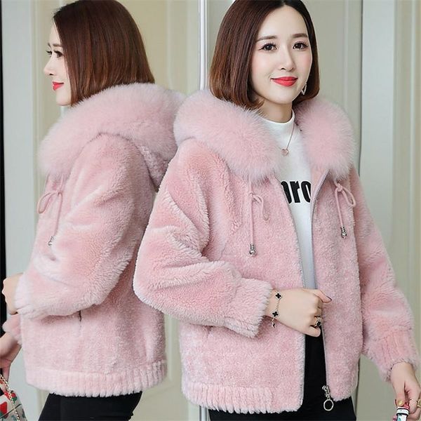 autumn winter sheep shearling jacket women long sleeve double breasted short faux hooded warm fur coat ladies overcoat a491, Black
autumn winter sheep shearling jacket women long sleeve double breasted short faux hooded warm fur coat ladies overcoat a491, Black